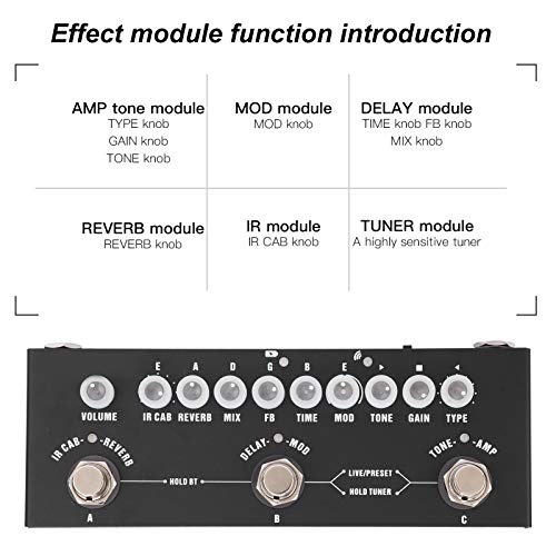 Keenso pédale d’effet de Guitare, 3 Effets Guitare électrique Multi Effets pédale Reverb Delay Chorus Phaser Guitare… - Les Beatles, Paul McCartney, John Lennon, RIngo Starr, George Harrison Keenso pédale d'effet de Guitare, 3 Effets Guitare électrique Multi Effets pédale Reverb Delay Chorus Phaser Guitare… – Image 4