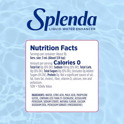 Image of SPLENDA Liquid Water Enhancer, Strawberry Watermelon Clear, 3.11 Fl Oz