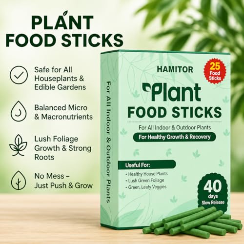 Image of Fertilizerr Sticks Flower Booster Flowering plant food Plant Food Sticks for Indoor Outdoor Home Garden Plants Multi Purpose Natural Plant Growth Booster Healthy Flower Fruit Yield (Pack of 25 Stick)