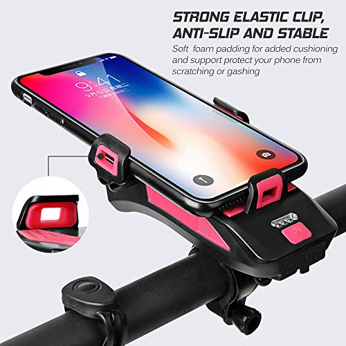 Sunbaca 4 EM 1 Multifuncional Luz da bicicleta Luz da buzina da bicicleta com suporte para celular 2