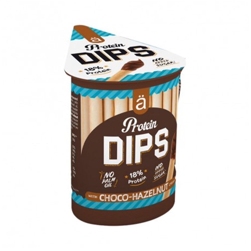 Nano Protein Dips | Chocolate Hazelnut Flavor | 12-Pack, 52g Each | Total 624g | High-Protein Snack