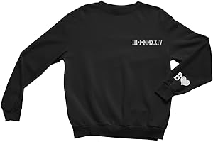Custom Hoodies for Couples: Personalized Roman Numeral Embroidered Sweatshirts
