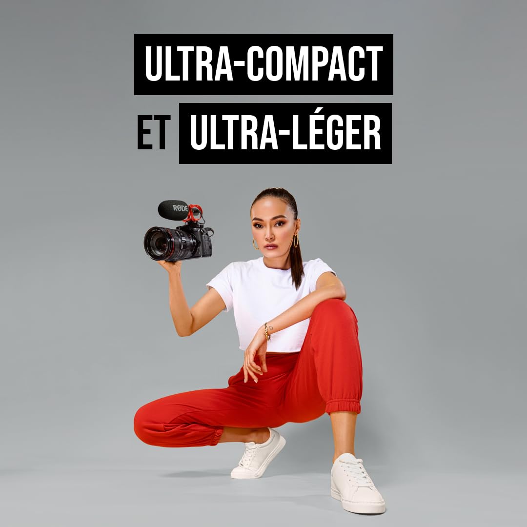 RØDE VideoMic GO II Microphone Canon Ultra-Compact pour caméra avec Sorties 3,5 mm et USB, idéal pour Le Tournage, la création de Contenu, Le podcasting et Les appels vidéo