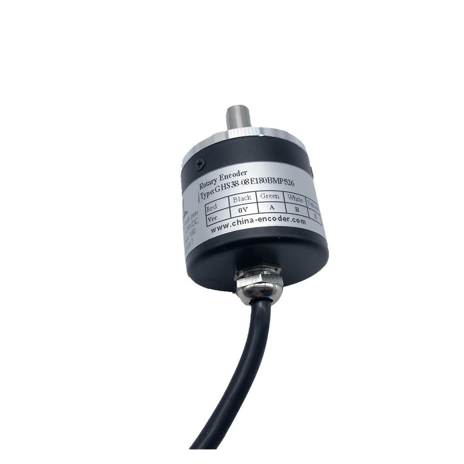 JNURGWLYH GHS38-06E Series Cable Return Professional incremental Rotary Encoder DC 5-26v GHS38 NPN Output ABZ Signal(200ppr)