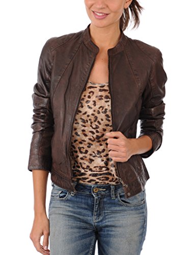 Womens Burnt Browny Lambskin Genuine Leather Jacket, Biker Jacket