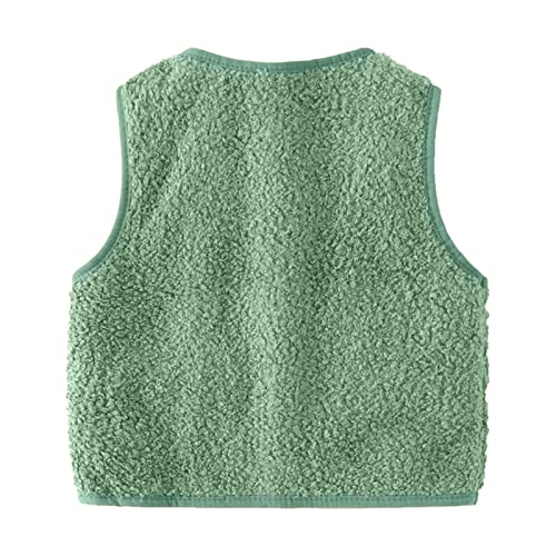 Kids Fleece Down Vest for Boys Girls Winter Warm Sleeveless Padded Jacket Stand Collar Quilted Waistcoat3