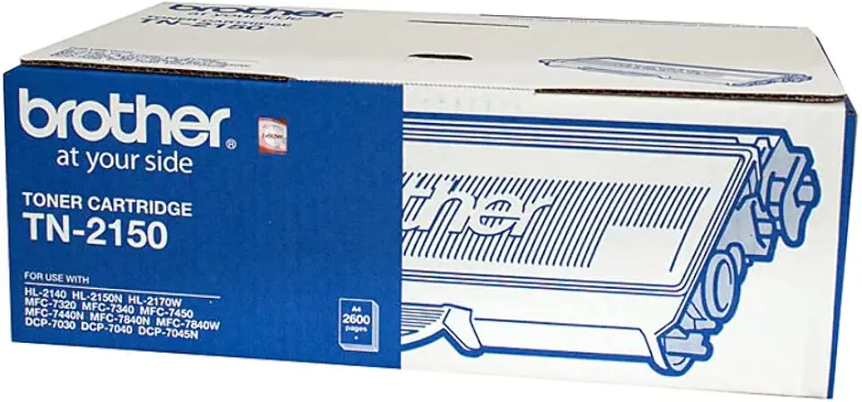 Brother Genuine TN2150 High-Yield Printer Toner Cartridge, Black, Page Yield Up to 2600 Pages, (TN-2150)