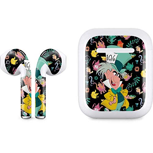 Skinit Decal Audio Skin Compatible with Apple AirPods - Officially Licensed Disney Alice in Wonderland (Animated) The Mad Hatter Design