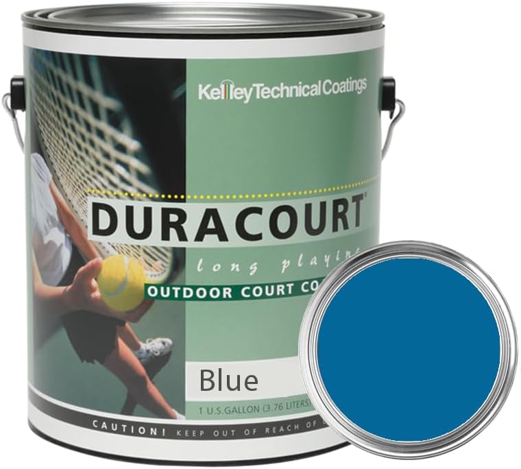 Duracourt - Blue - 1 Gallon - Outdoor court coating for tennis, pickleball, basketball and volleyball courts.