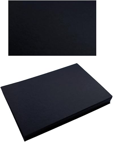 Paquete de 25 tarjetas de cartulina negra de 4 x 6 pulgadas en blanco grueso de 92 libras para hacer tarjetas de felicitación, tarjetas de