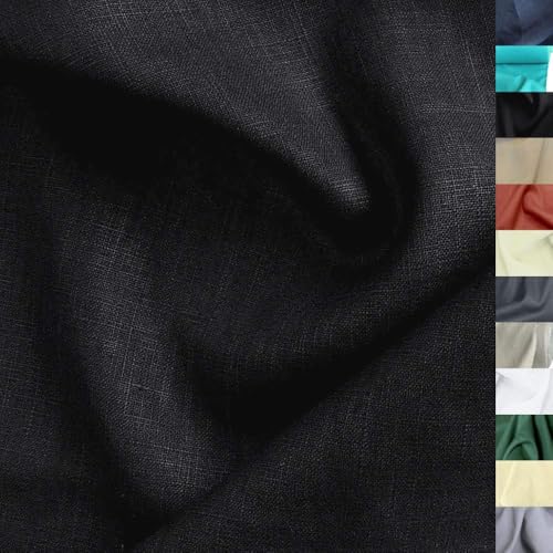 TOLKO 50cm Leinenstoff Meterware natur Leinentuch für Kleider Hose Rock Bluse Hemd Vorhänge Gardinen Kissen Bettwäsche | 140cm breit | Stoffe zum...