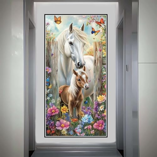 Flor Diamond Painting Grande 90x180cm, DIY 5D Diamond Painting Rhinestone, Diamond Painting Kit Completo, Kit Punto De Cruz Diamante EstráS Pittura, Regalo DecoracióN de Craft Pared Hogar Animal-f789