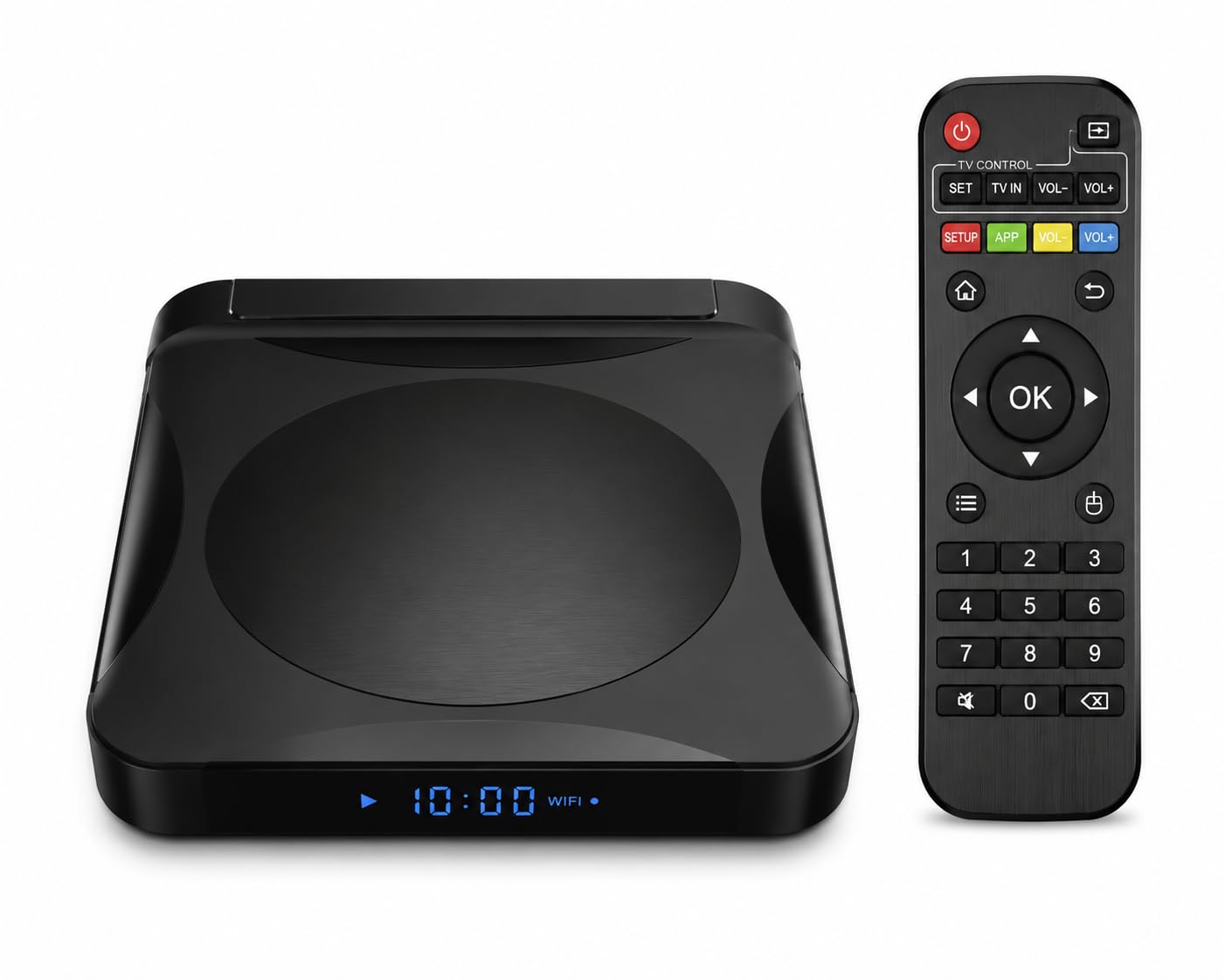 Android TV Box 4GB RAM 64GB ROM, Smart TV Box UHD 8K Android 10.0, WiFi Dual Band 2.4/5GHz, Bluetooth 4.0, USB 3.0, HDMI 2.0, Quad Core RK3318, Lettore Multimediale per Smart TV