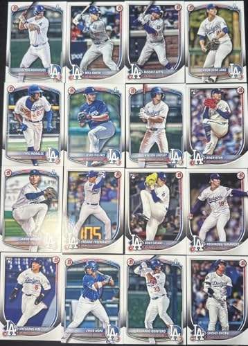 Los Angeles Dodgers 2025 Bowman Series 16 Card Team Set