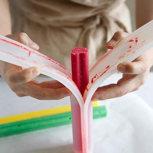 Miniatura 2 de Columna de tubo de corazón molde de vela de silicona para velas, gelatina, chocolate, caramelo, mousse, molde para hacer velas, bricolaje