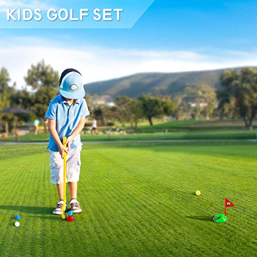 TOMYOU Kids Golf Club Set – Golf Bag with Hitting Mat, Toddler Golf Toy, Indoor & Outdoor Sports Toys, Gift for Boys, Girls 3 4 5 6 Year Old [Exquisite Packaging] - Thumbnail 6