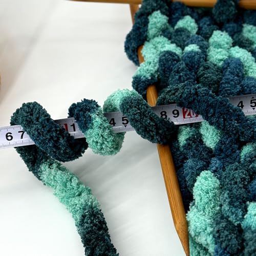 Image of 8 Jumbo Packs Chunky Chenille Yarn for Crocheting, 31.7 yds, 8 oz Each Skein Bulky Thick Fluffy Yarn for Knitting, Super Bulky Chunky Yarn for Hand Knitting Blanket, Soft Plush - Muti Sage Green