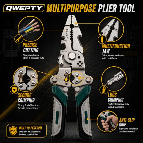 Image of 2026-Advanced Wire Stripper & Tester Combo Set All in One Multifunction Stainless Steel Wire Stripper & High Brightness Intelligent Voltage Tester Pen Electrical Hand Tool Kit Perfect for Electricians