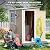 CDCASA 5x4 FT Resin Storage Shed, Waterproof Sheds & Outdoor Storage with Floor & Window & Lockable Door, Tool Shed for Garden, Patio, Backyard