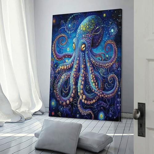 Pieuvre murale affiche en toile premium aux finitions soignées