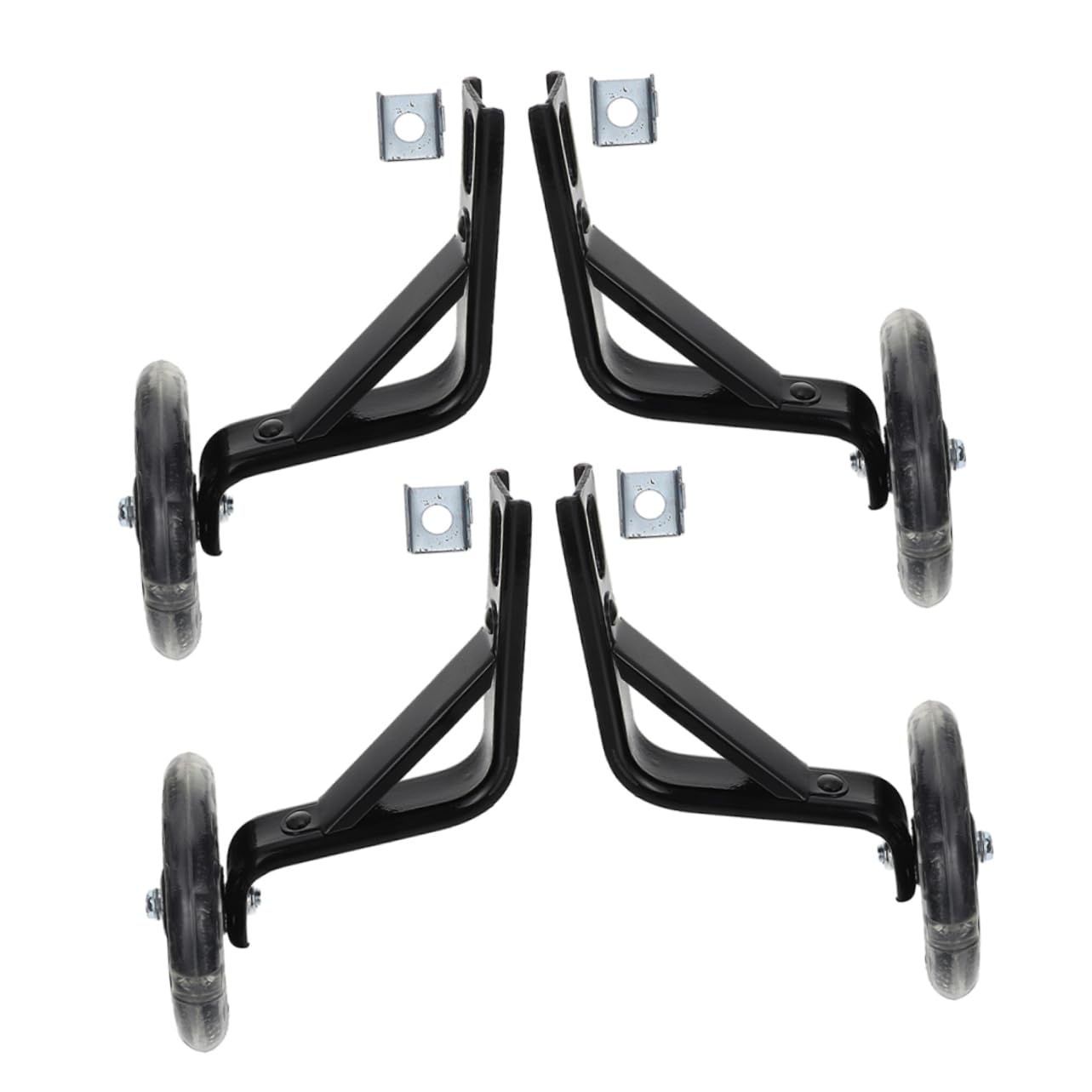 TOYANDONA Ruote di Allenamento per Bicicletta Bambini 2 Paia | Acciaio al Carbonio e Pu, Design Laterale di Supporto, Effetto Glow in The Dark