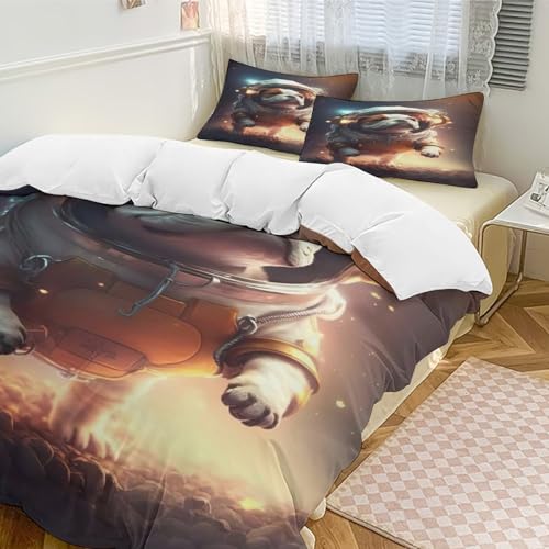 Housse de couette microfibre et coton 220x240cm durable et douce supérieure - 5