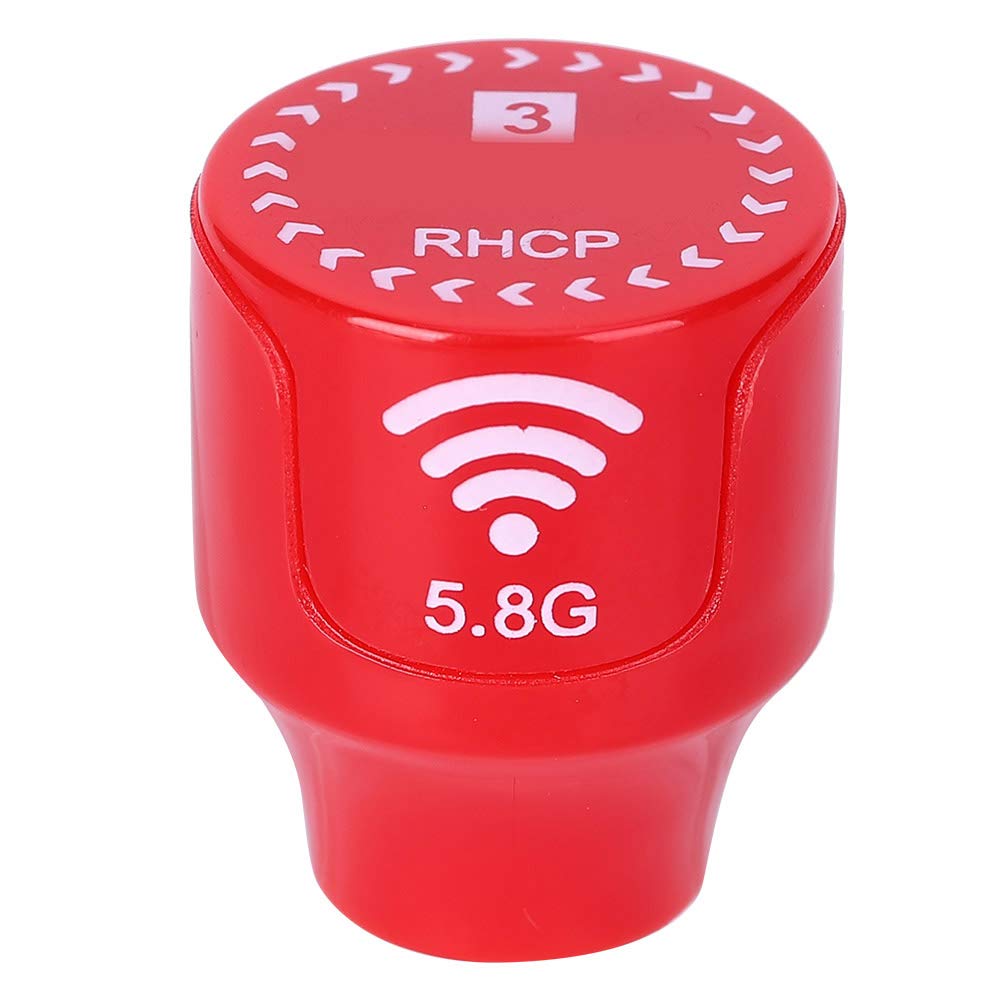 Antena 3dBi de 5.8Ghz, Antena FPV omnidireccional Antena ABS de 5.8Ghz Antena FPV de Largo Alcance Ancho de Banda de 100MHz para FPV Racing Drone RC(Red, Bore)