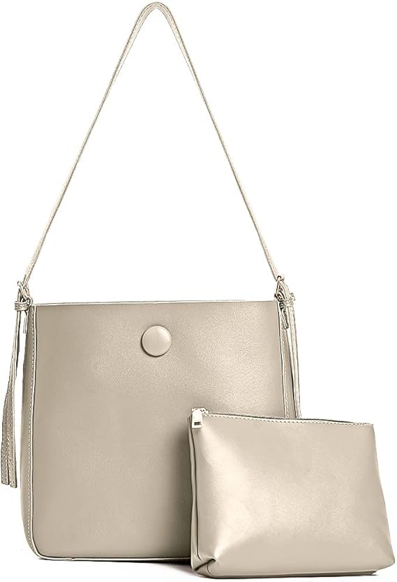 Amazon ショルダーバッグ レディース かばん ハンドバッグ トートバッグ バッグインバッグ セット Puレザー 軽量 対応 肩掛け 通勤通学 かわいい おしゃれ アイボリー 通用 ショルダーバッグ