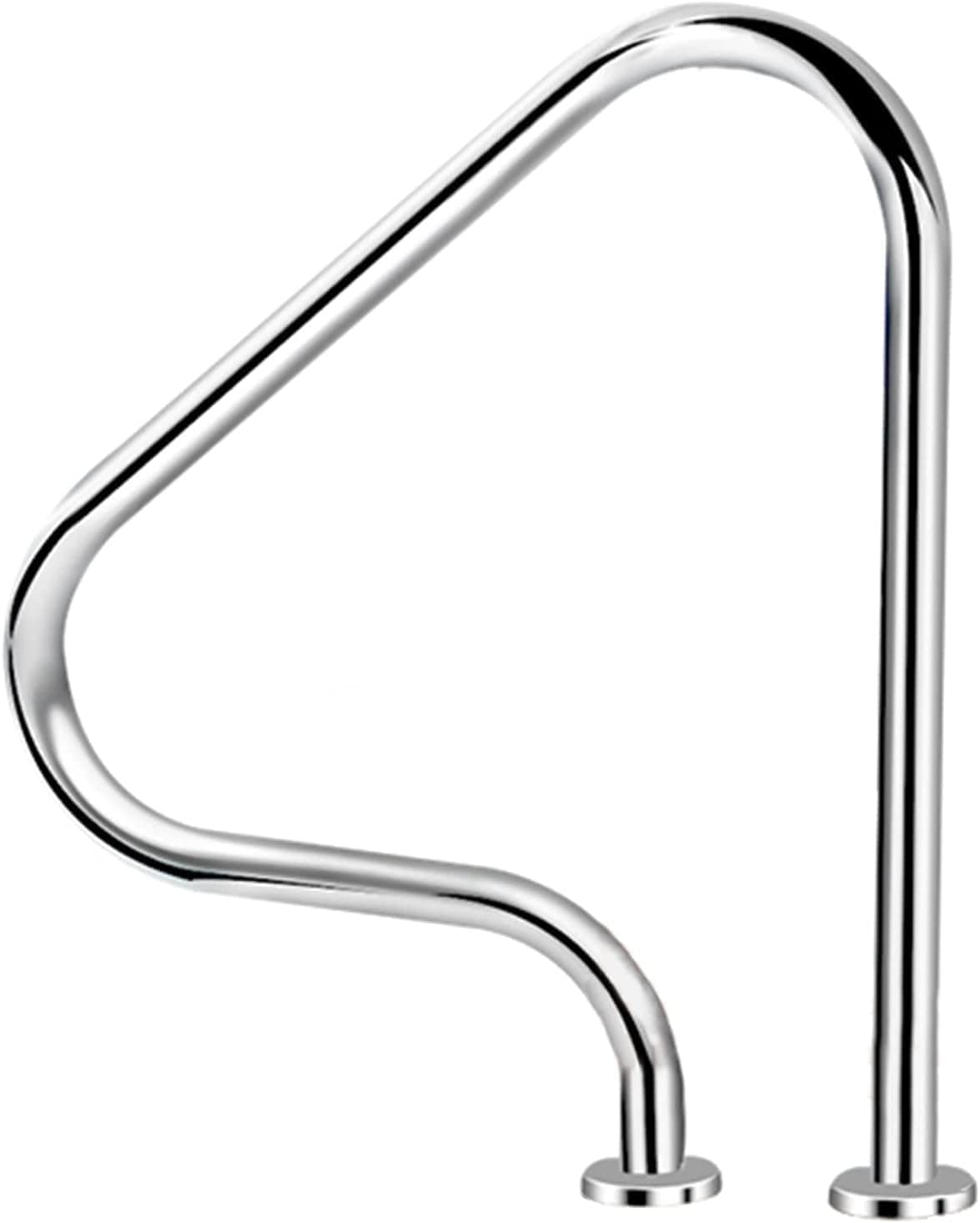 Main courante de piscine en inox pour sécuriser l'accès au spa et escalier incliné