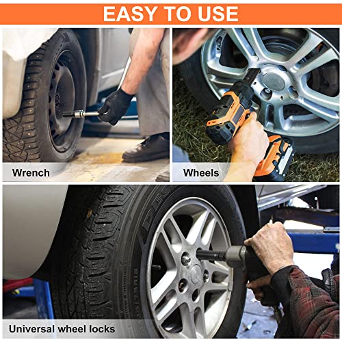 Wybenz Locking Lug Master Key Set,Wheel Lock Removal Kit Lug Nut Lock Key Set Wheel Lock Key Tool, Spline Lug Nut Remover For Removing Wheel Tire Locking Lug Nuts Socket #TOP5