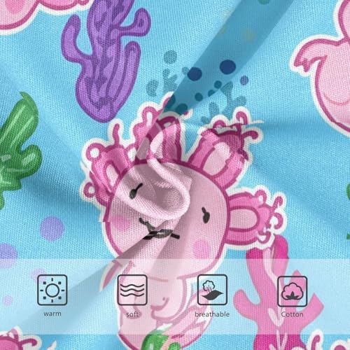 Girls Underwear Toddlers 2t Cotton Panties for Girl Flower Kids Undies Briefs Cute Pink Axolotls Plants Blue3