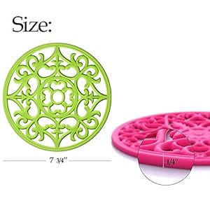 ME.FAN Trivets/Silicone Trivets 3 Pcs Silicone Mats for Hot Dishes/Hot Pots/Hot Pans, Hot Pads to Portect Table and Counter Top - Flexible/Durable/Non Slip (Black) MEFAN TrivetsSilicone Trivets 3 Pcs Silicone Mats for Hot DishesHot PotsHot Pans Hot Pads to Portect Table and Counter Top FlexibleDurableNon Slip Black