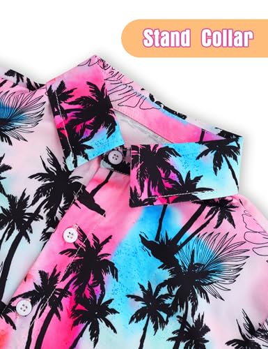 Boys Hawaiian Shirts Summer Short Sleeve Button Down Tropical Tops for Kids Child Beach Outdoor Party3