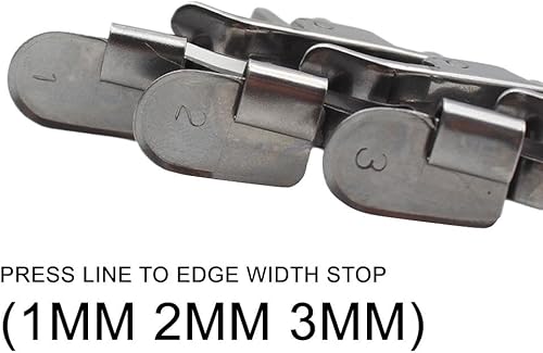 Miniatura 7 de Pie de dobladillo de costura,Pie prensatelas plegable de borde de costura,Prensatelas de acero Máquina de coser plana industrial prensa