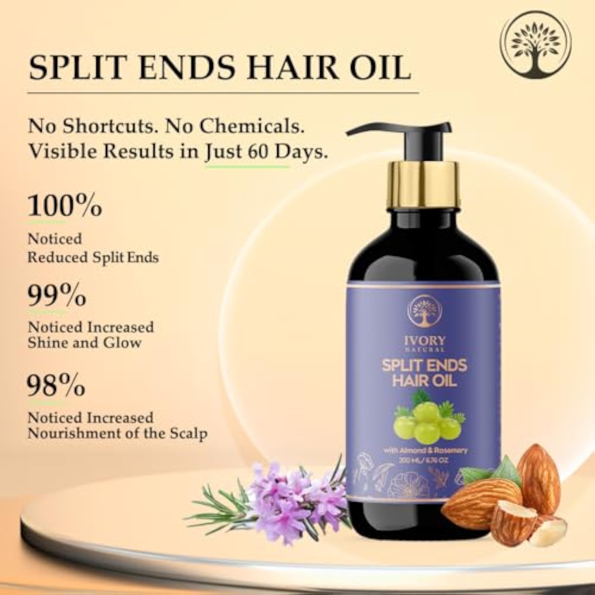 Splits Ends Repair Hair Oil, 200ml - Ayush Certified