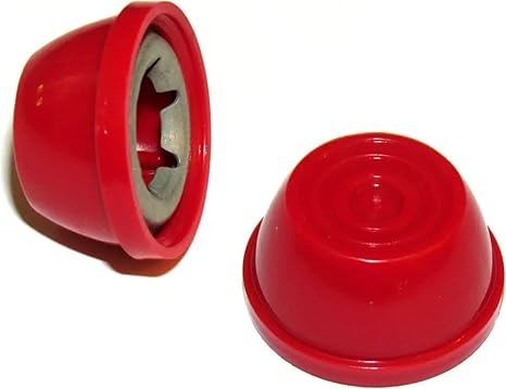 Hub Caps for Bike/TRIKES Compatible with Popular Red Wagon Brand - fits 3/8 Axle Diameter (Red)