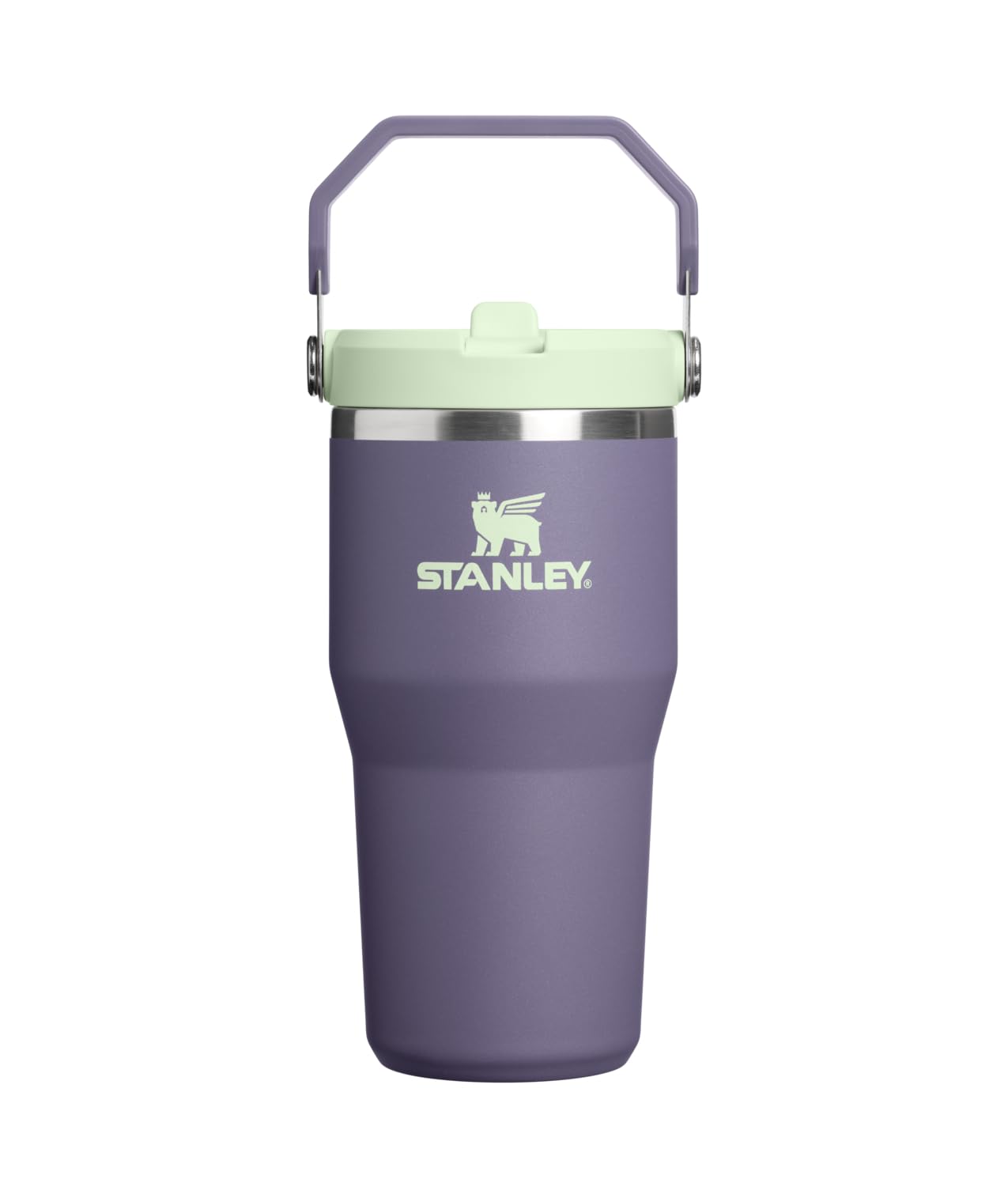 STANLEY IceFlow 2.0 Flip Straw Tumbler, 20 oz, Purple Umbra | Easy Carry Handle | Twist On Lid and Flip Up Straw | Leak Resistant Water Bottle | Insulated Stainless Steel | BPA-Free