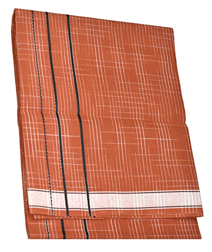 Image of TUNI MANI Men's Cotton Dhoti /Kerala Style Dhoti, 2.0meter (Pack of 2)