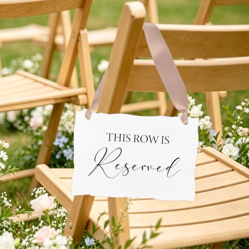 12 Pcs Reserved Signs for Wedding Hanging Wedding Reserved Seating Tags A03