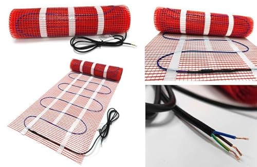 Heat Up Electric Underfloor Heating Sticky Mat 200w per m² for Stone Tiles Laminate Ceramic Porcelain etc (2m x 0.5m)
