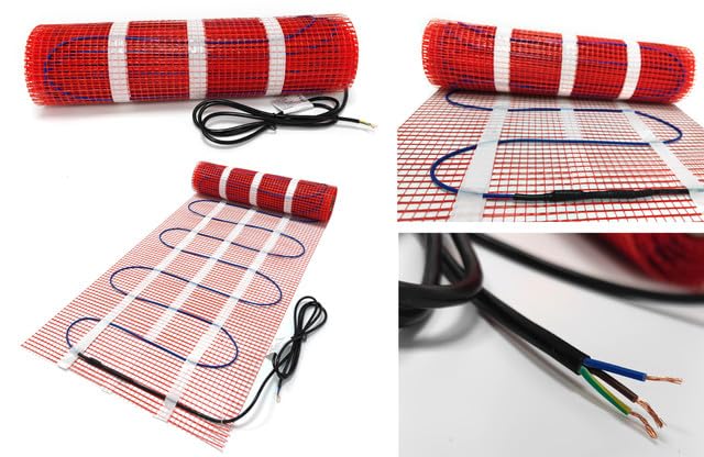 Heat Up Electric Underfloor Heating Sticky Mat 200w per m² for Stone Tiles Laminate Ceramic Porcelain etc (14m x 0.5m)