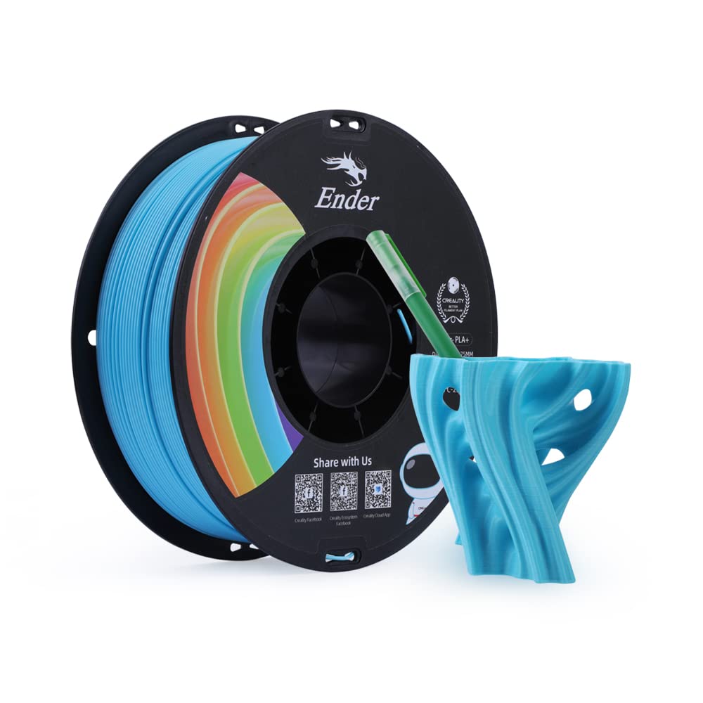 Creality Filamento PLA 1.75mm per Stampante 3D e Penne 3D Precisione Dimensionale +/- 0.02mm Neatly Wound Stampanti 3D FDM Bobina da 1kg (2.2 Libbre) (Blu)