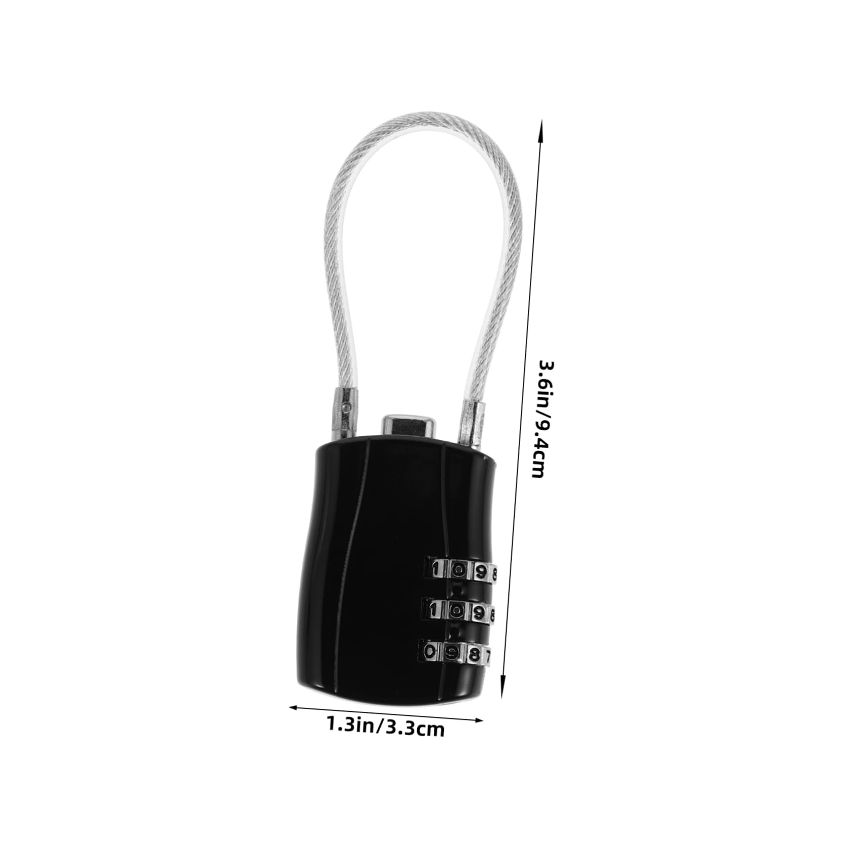 HOLIDYOYO Metal Wire Padlock Password Lock Versatile for Student Dormitories Cabinets Suitcases Travel Resettable Combination