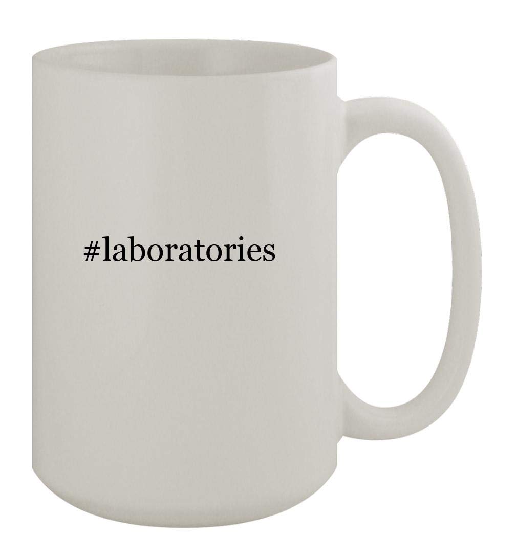 #laboratories - 15oz Ceramic White Coffee Mug, White