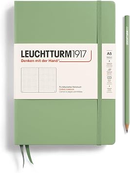 LEUCHTTURM1917 Notebook A5 Hardcover, 251 Pages, Dotted, Sage