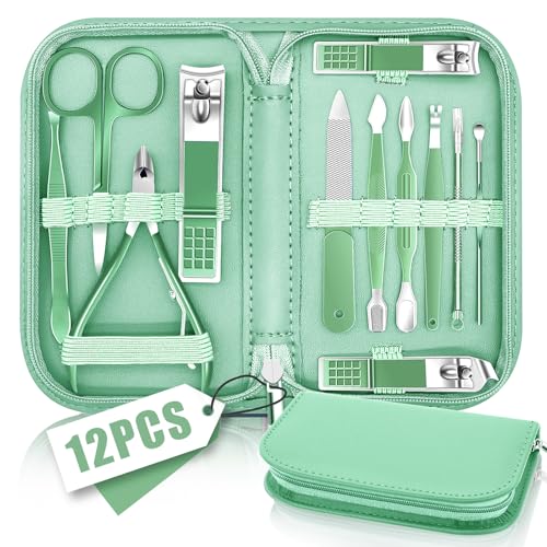 Kit Manucre Pedicure, Coupe Ongle Professionnel, Trousse Manucure Femme et Hommes, Manucure Accessoires, Coupe Ongle Pied, Kit Manucure Professionnel Avec Sac...