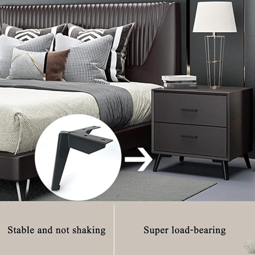4 patas de metal de hierro para muebles, patas de soporte de gabinete de baño, patas de armario de mesa de café, patas de sofá triangulares para mesa, armario, sofá, patas de muebles