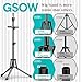GSOW Wig Stand Tripod - Reinforced Metal Mannequin Head Stand with Tool Tray, Adjustable Height 31