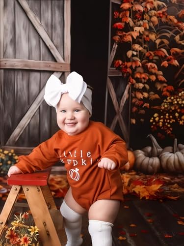 WOLBAY Newborn Infant Toddler Baby Girl Boy long Sleeve Halloween Thanksgiving Pumpkin Patch Onesie3