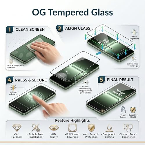 Image of ArmourPro Tempered Glass and Black Camera Lens Protector for OnePlus 13s, Edge to Edge Screen Guard, Anti-Bubble, Scratch Resistant, HD Clear, Anti-Fingerprint, Installation Kit | Black